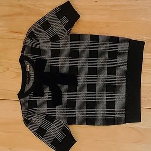 alice + olivia cardigan, size s/m, black velvet bow collar